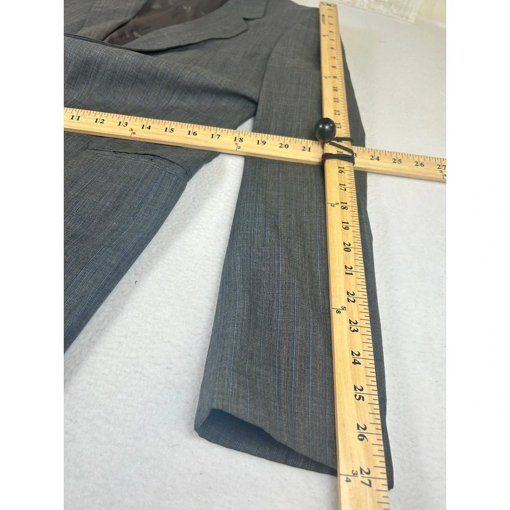 Yves Saint Laurent Blazer Mens L Grey Pinstripe Vintage French Wool Jacket